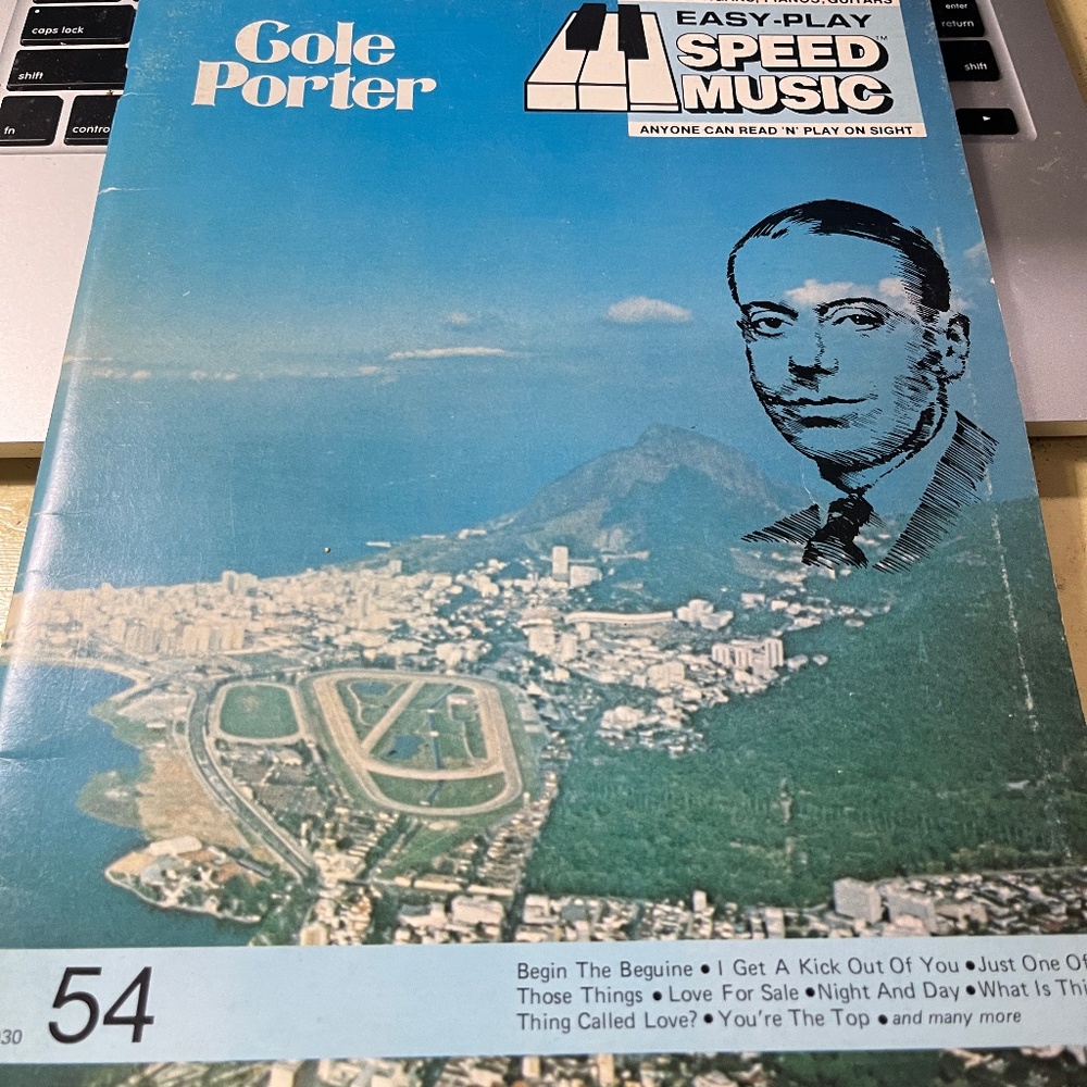 COLE PORTER EZ PLAY SPEED MUSIC Songbook Beginner 1976 Guitar Piano Organ Sheet.